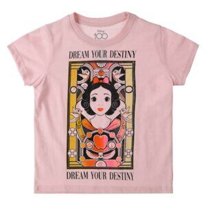 Disney Snow White Dream Your Destiny Kids Light Pink T-Shirt Small